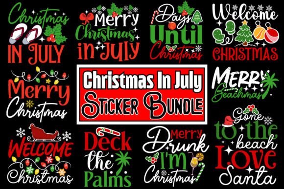 Christmas in July SVG Design Bundle for Crafts and Graphics