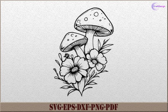 Exploring Mystical Mushroom with Flower SVG for Crafts