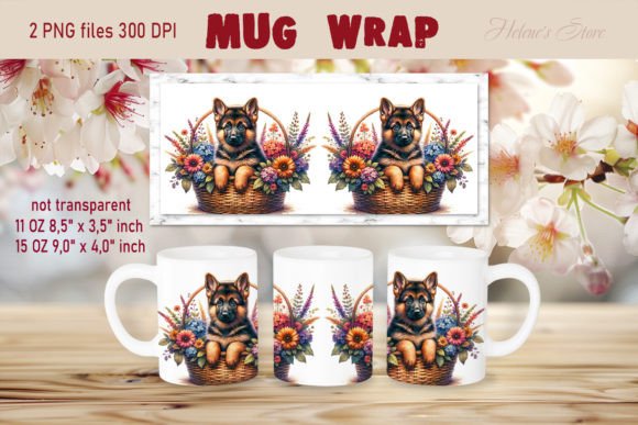 Review: Dog in Flowers Basket Mug Wrap for Crafts